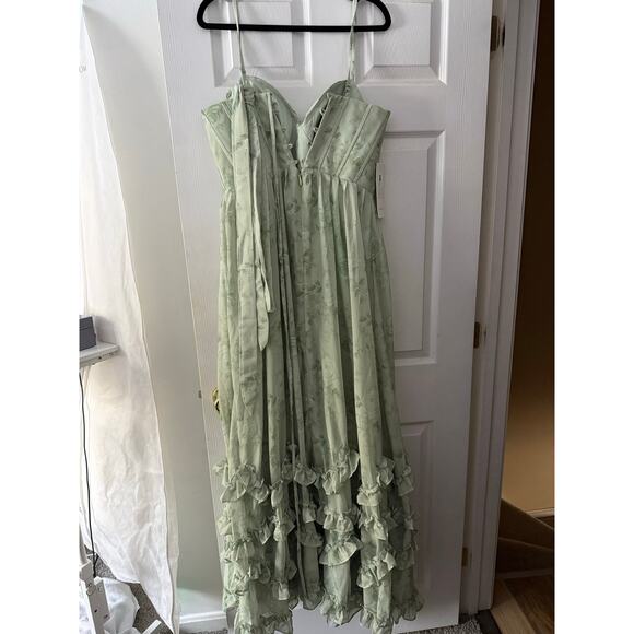 Green Floral Bridgerton Inspired Dress Size 12 NWT - Picture 4 of 8